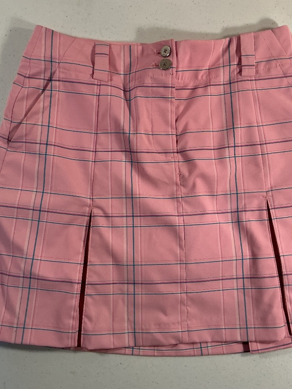 Nike pink plaid skort